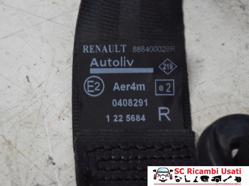 Cintura Posteriore Destra Renault Scenic 3 888400028R - 31808 Cintura Posteriore Destra Renault Scenic 3 888400028R - 31808