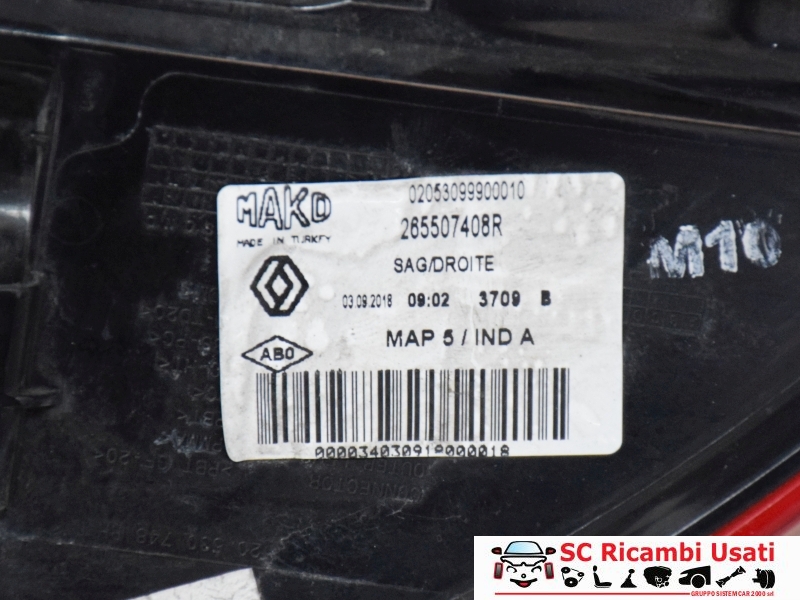 Fanale Posteriore Destro Renault Clio 4 Sw 265507408R - 31951 Fanale Posteriore Destro Renault Clio 4 Sw 265507408R - 31951