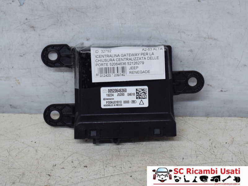Centralina Gateway Jeep Renegade 52064636 - 32792 Centralina Gateway Jeep Renegade 52064636 - 32792