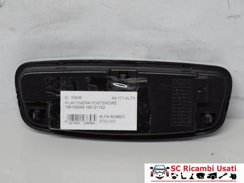Plafoniera Posteriore Alfa Romeo Stelvio 156130554 - 33836 Plafoniera Posteriore Alfa Romeo Stelvio 156130554 - 33836