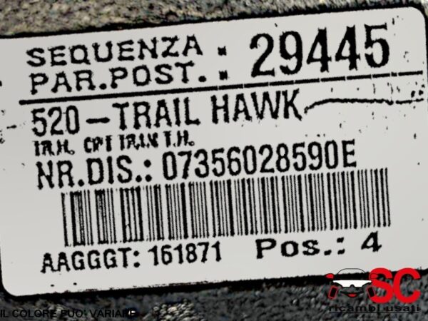Paraurti Posteriore Jeep Renegade Trailhawk 52091901