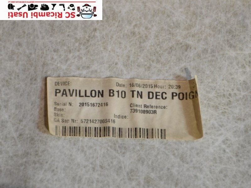 SOTTOTETTO CIELO IMPERIALE RENAULT ZOE Serie 739108903R (13>18)