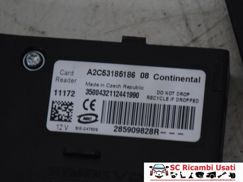 285909828R BLOCCHETTO ACCENSIONE CON CHIAVE PIU RENAULT Scenic Serie diesel