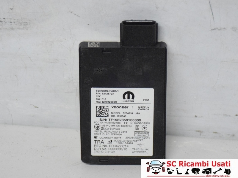 52128723 CENTRALINA RILEVATORE SPAZIATURA RADAR DI DISTANZA JEEP Renegade Serie diesel