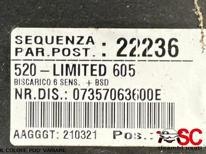 PARAURTI POSTERIORE JEEP Renegade Serie 735706360 (18>)