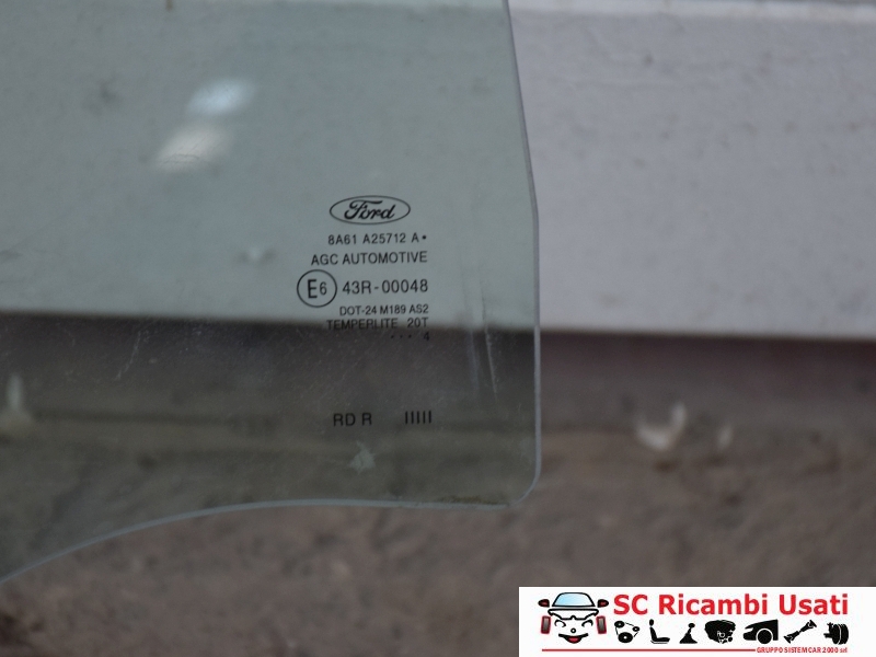 Vetro Scendente Posteriore Destro Ford Fiesta Mk6  - 32887