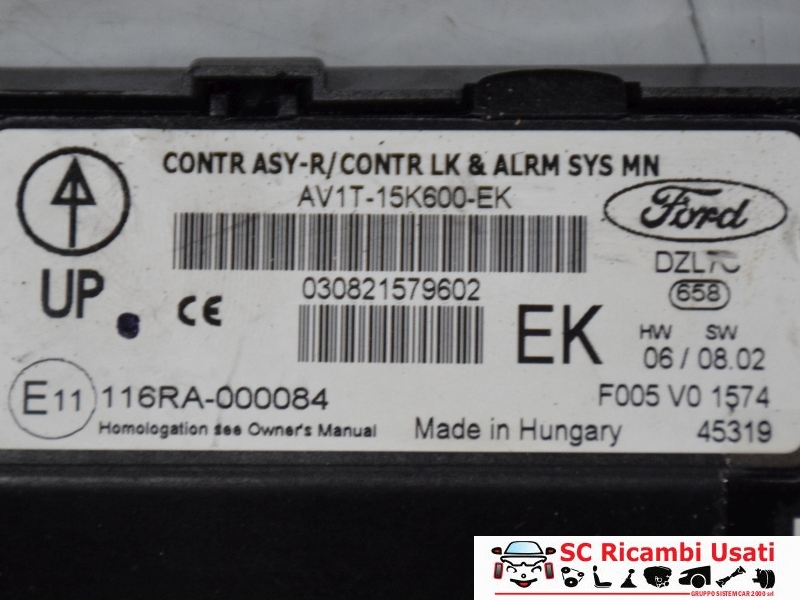 Body Computer Ford Fiesta DA6A12A650MB 0281031431 - 33588