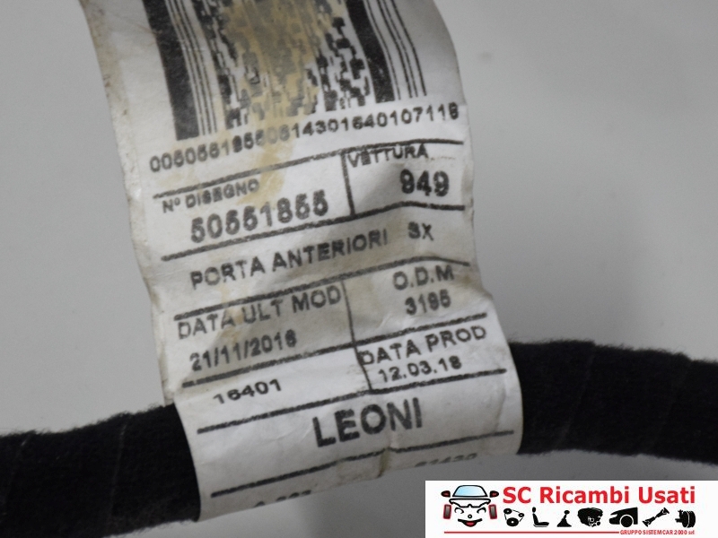 Cablaggio Porta Anteriore Sx Alfa Romeo Stelvio 50551855 - 33903