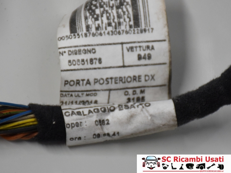 Cablaggio Porta Posteriore Dx Alfa Romeo Stelvio 50551876 - 33904