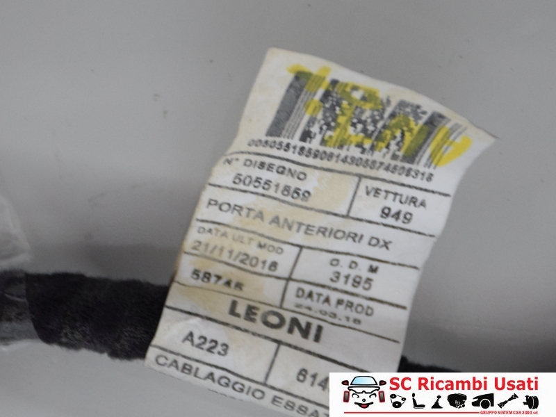 Cablaggio Porta Anteriore Dx Alfa Romeo Stelvio 50551858 - 33905