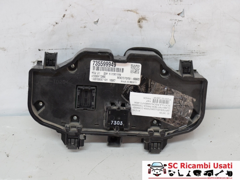 Centralina Comandi Clima Bizona Fiat New Panda 735599949 - 34729 Centralina Comandi Clima Bizona Fiat New Panda 735599949 - 34729