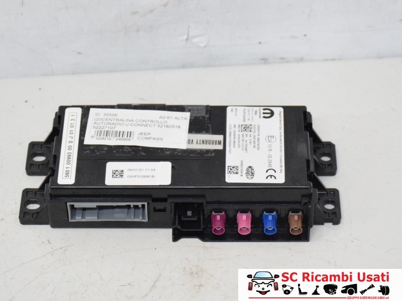 Centralina Autoradio Jeep Compass 52182518 52227107 Centralina Autoradio Jeep Compass 52182518 52227107