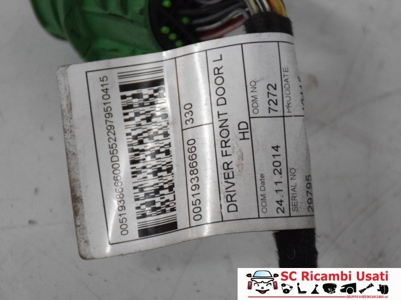 Cablaggio Porta Anteriore Sinistra Fiat 500l 51938666 Cablaggio Porta Anteriore Sinistra Fiat 500l 51938666