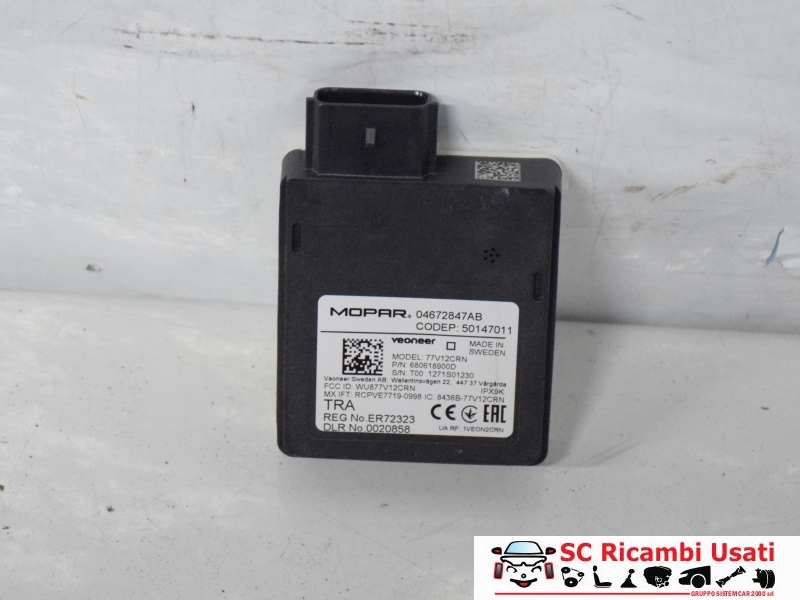 Sensore Radar Posteriore Jeep Compass 04672847AB 50147011 - Q00870 Sensore Radar Posteriore Jeep Compass 04672847AB 50147011 - Q00870