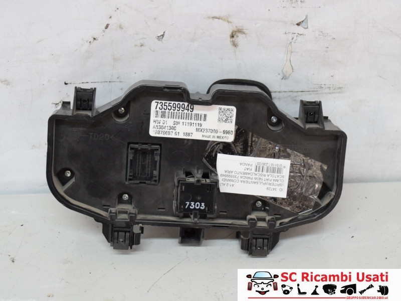 COMANDI CLIMA FIAT Panda 3° Serie 735599949 (12>)