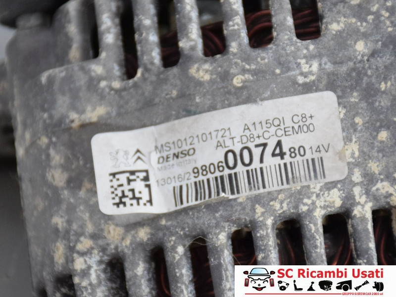 9806007480 9806007480 ALTERNATORE PEUGEOT 208 Serie benzina