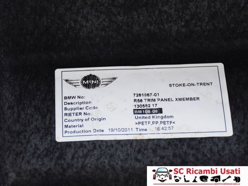 Modanatura Battivaligia Mini One R56 51477138451 - 30081