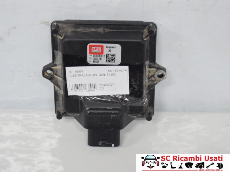 Centralina Gpl Peugeot 208 1.2 Benzina DE8170302 - 34067 Centralina Gpl Peugeot 208 1.2 Benzina DE8170302 - 34067