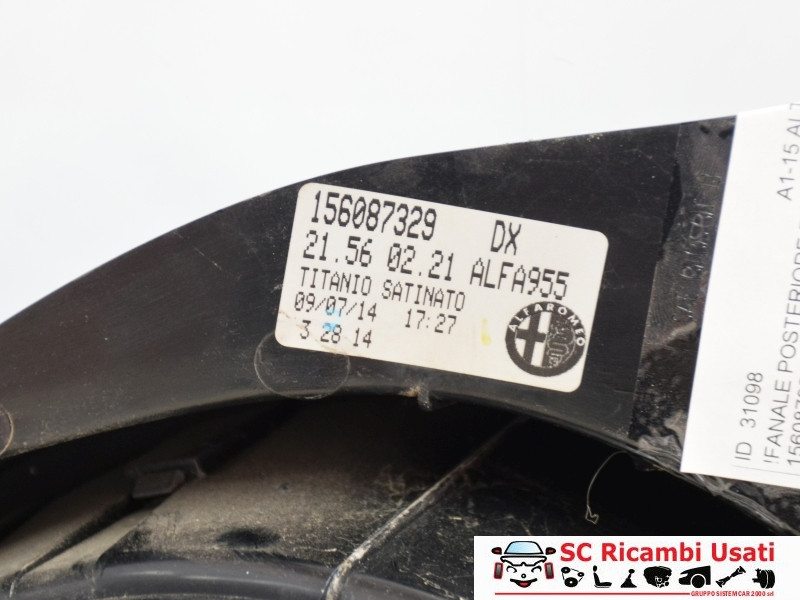 STOP FANALE POSTERIORE DESTRO ALFA ROMEO Mito Serie (955_) 156087329 (08>)