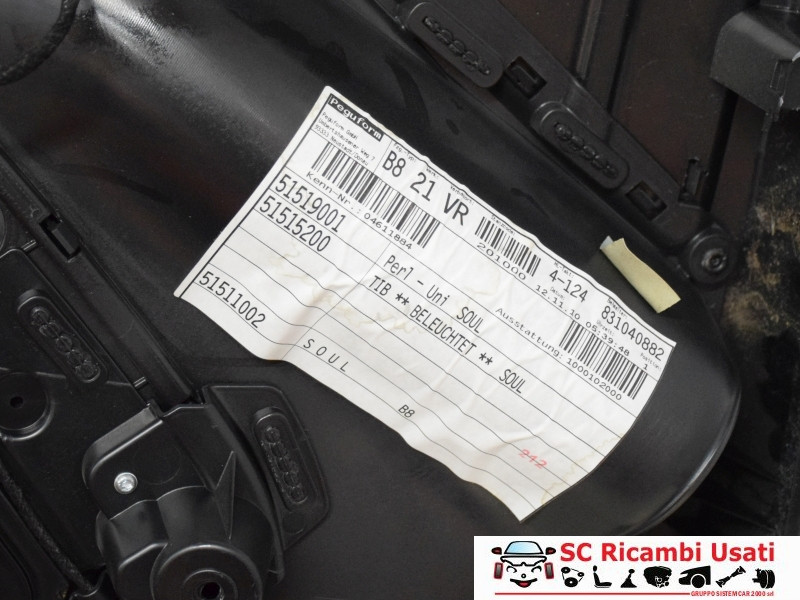 PANNELLO INTERNO PORTIERA ANT DX AUDI A4 Serie B8 (8K2) 8K1867106 (07>16)