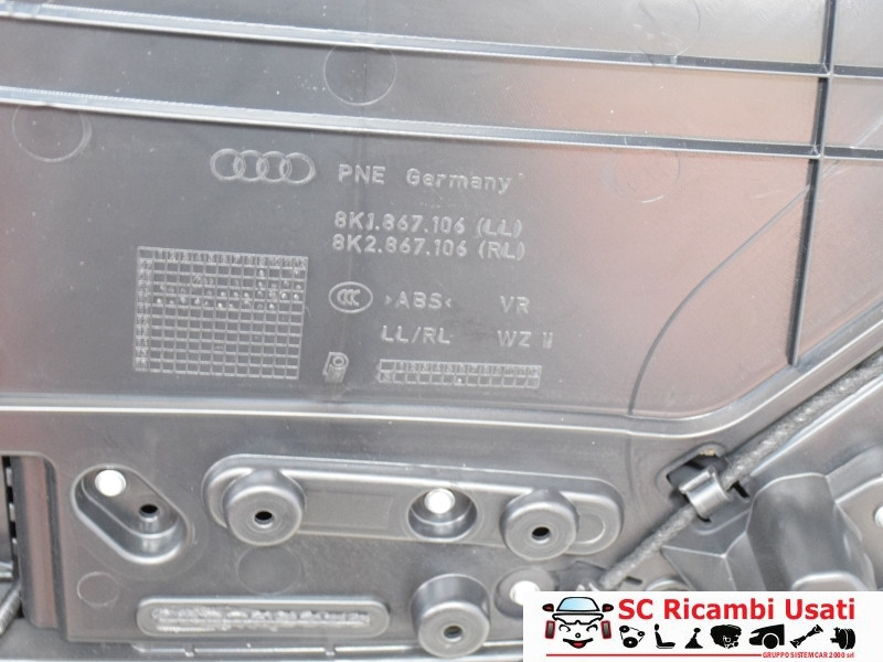 PANNELLO INTERNO PORTIERA ANT DX AUDI A4 Serie B8 (8K2) 8K1867106 (07>16)