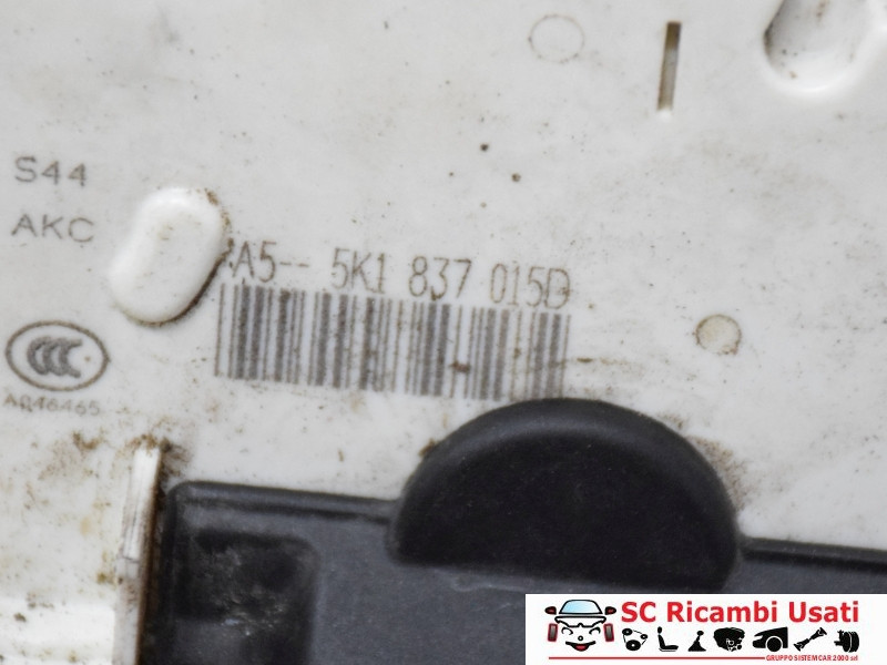 SERRATURA ANTERIORE SINISTRA VOLKSWAGEN Golf 6 Berlina 5K1837015 (08>12)
