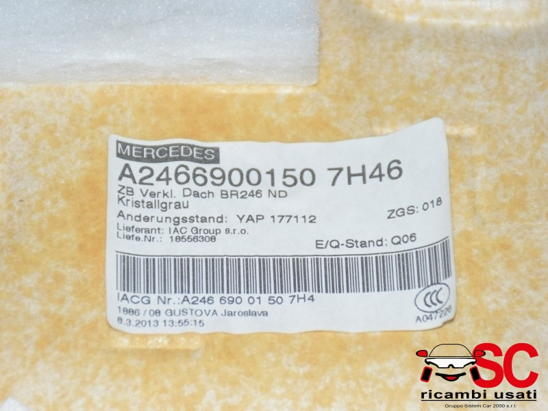 SOTTOTETTO CIELO IMPERIALE MERCEDES Classe B (W242) A2466900150 (12>14)