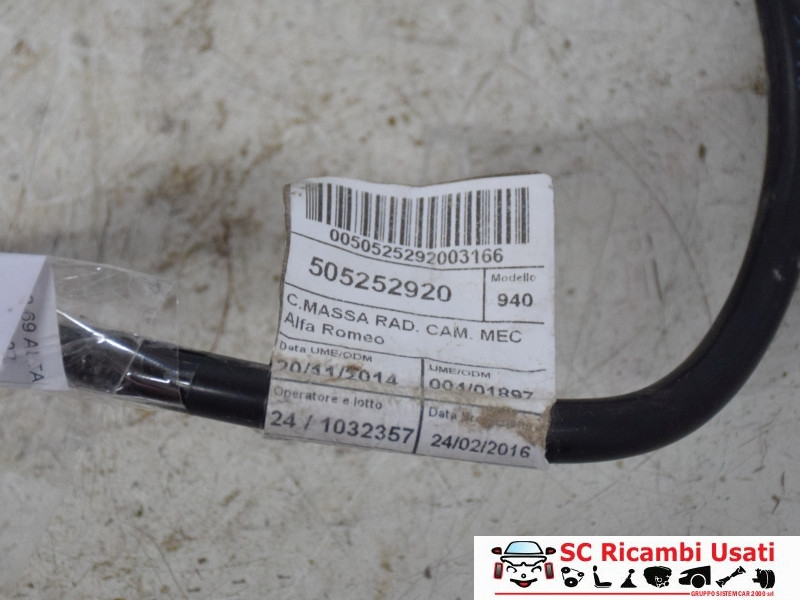 50525292 50525292 CAVO BATTERIA ALFA ROMEO Giulietta Serie (940_) diesel
