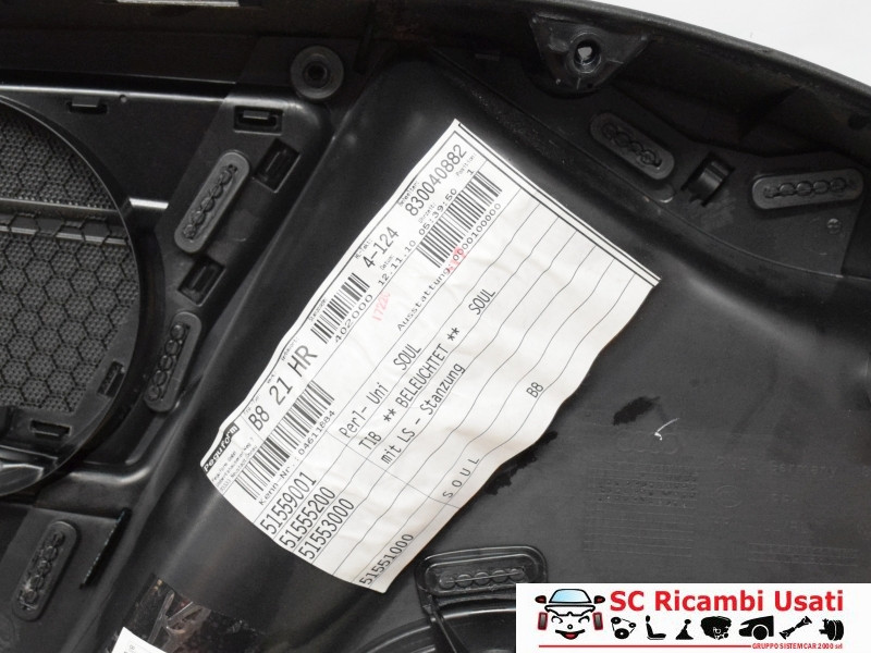 PANNELLO INTERNO PORTIERA POST DX AUDI A4 Serie B8 (8K2) 8K0867306 (07>16)