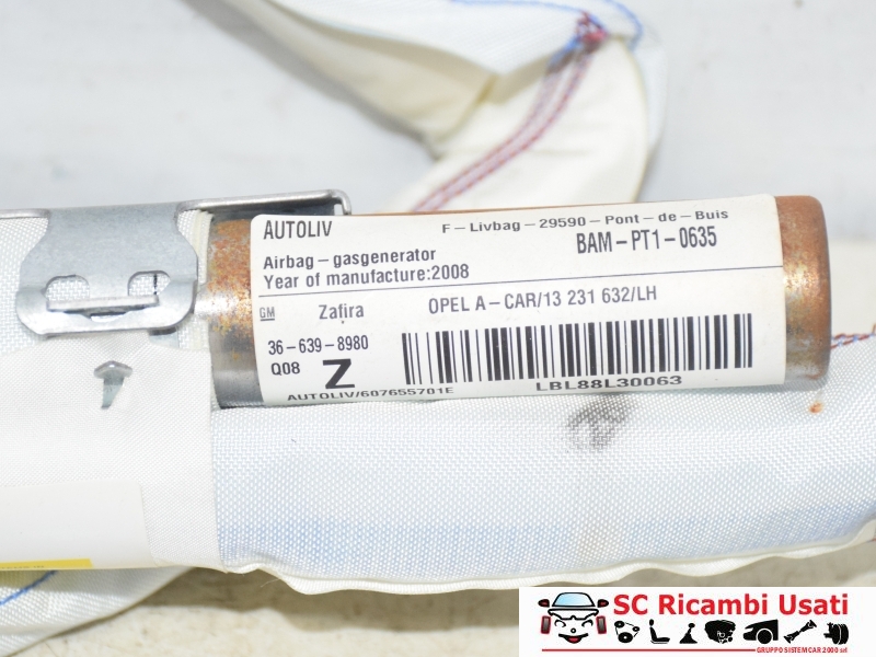 Airbag Tendina Laterale Sinistra Opel Zafira 13231632 - 29555 Airbag Tendina Laterale Sinistra Opel Zafira 13231632 - 29555