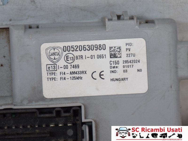 Body Computer Lancia Y 52063098 52023944 - 30997 Body Computer Lancia Y 52063098 52023944 - 30997