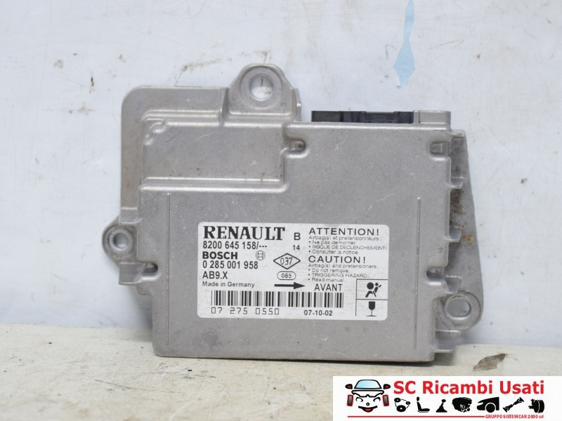 CENTRALINA AIRBAG RENAULT Clio Serie Restyling 8200645158 (01>10)