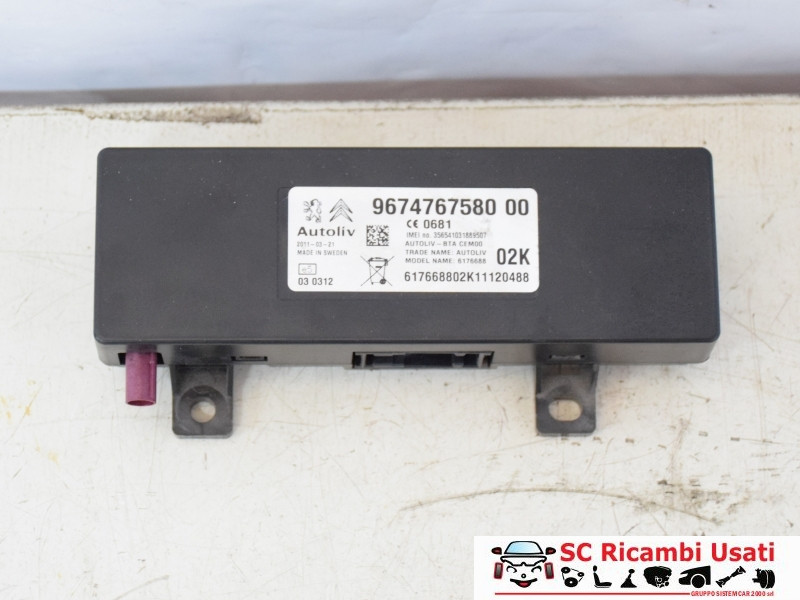 CENTRALINA ANTENNA PEUGEOT 5008 1° Serie 9674767580 (09>)