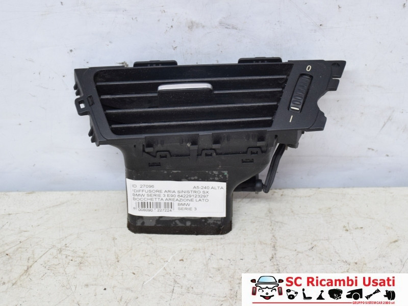 BOCCHETTA ARIA CRUSCOTTO SX BMW Serie 3 E90 Berlina 64229123297 (05>08)
