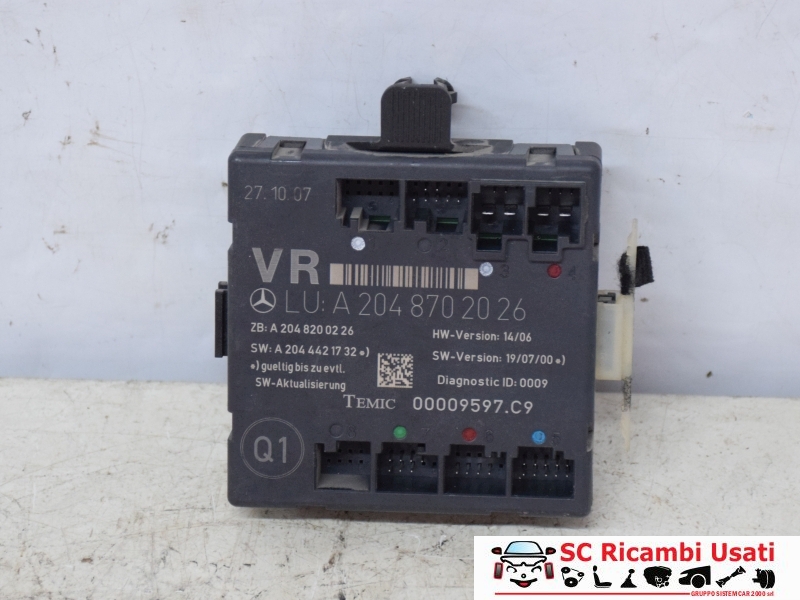 Centralina Porta Mercedes Classe C W204 A2048702026 - 26454