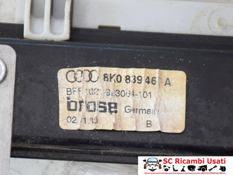 Alzavetro Posteriore Sinistro Audi A4 B8 8K0839461A - 28394