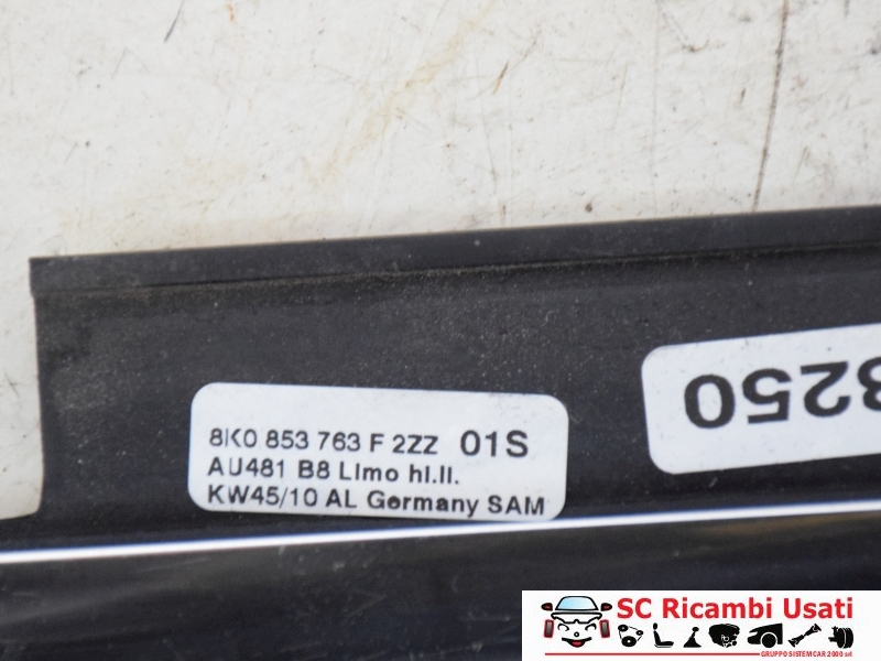 Raschiavetro Cromata Posteriore Sx Audi A4 B8 8K0853763F - 28430