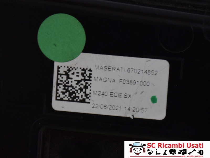 Fanale Posteriore Sinistro Maserati Mc20 670214852 - 31194 Fanale Posteriore Sinistro Maserati Mc20 670214852 - 31194