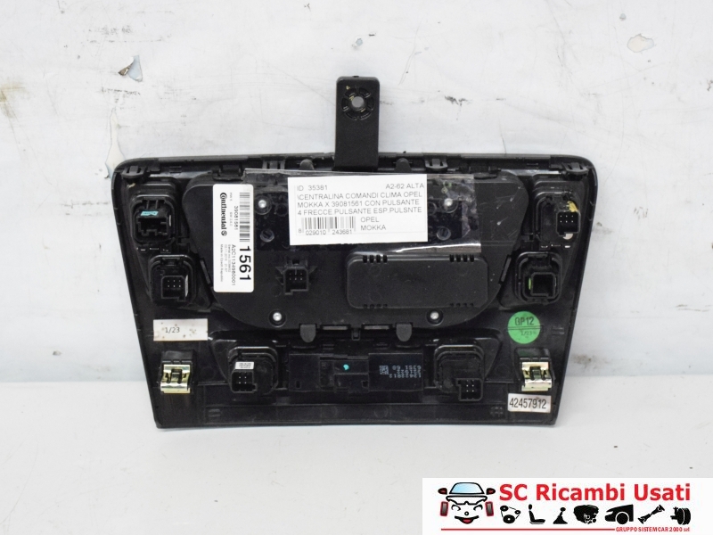 Centralina Comandi Clima Opel Mokka X 39081561 Centralina Comandi Clima Opel Mokka X 39081561