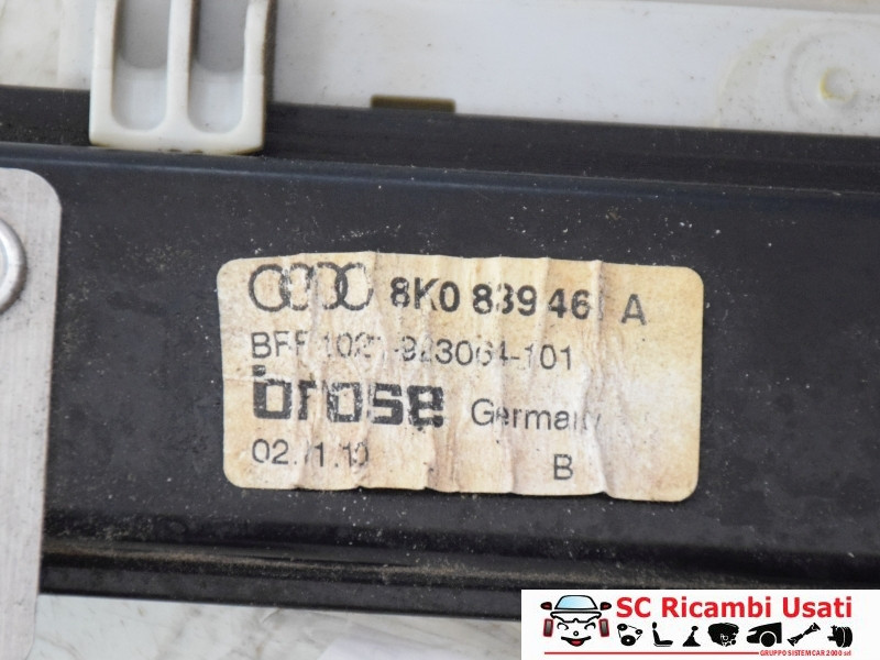 MECCANISMO ALZAVETRO POST. SX AUDI A4 Serie B8 (8K2) 8K0839461A (07>16)