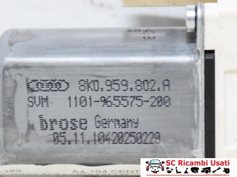 MOTORINO ALZAVETRO ANTERIORE DESTRA AUDI A4 Serie B8 (8K2) 8K0959802A (07>16)