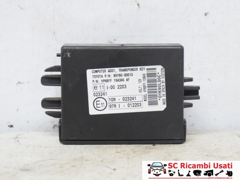 CENTRALINA CHIUSURA CENTRALIZZATA TOYOTA Yaris Serie 897800D010 benzina (05>08)