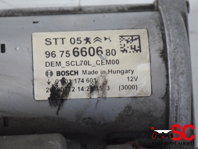Motorino Di Avviamento Citroen C3 1.6 Hdi 9675660680 Motorino Di Avviamento Citroen C3 1.6 Hdi 9675660680