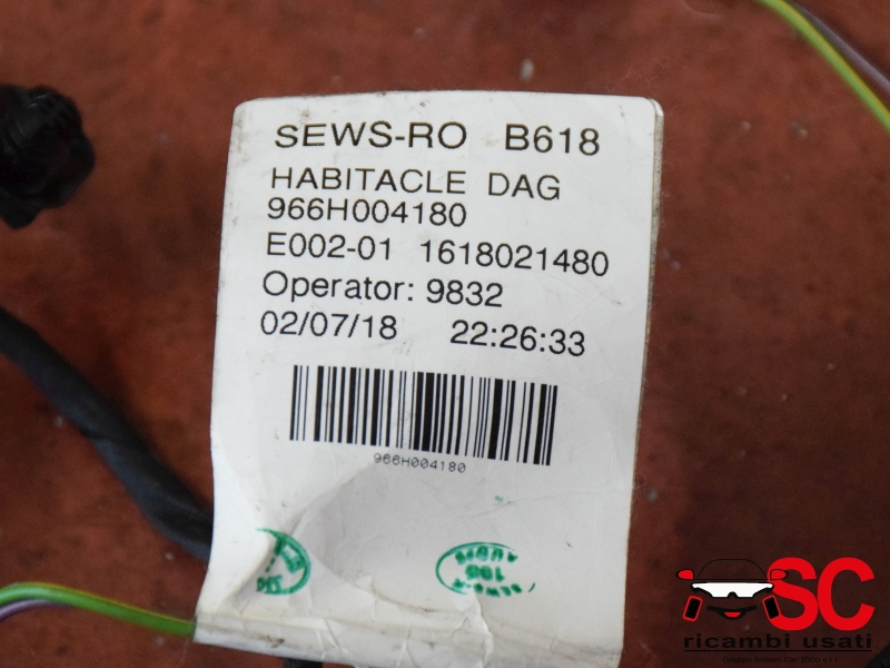 Cablaggio Impianto Abitacolo Citroen C3 1618021480 Cablaggio Impianto Abitacolo Citroen C3 1618021480