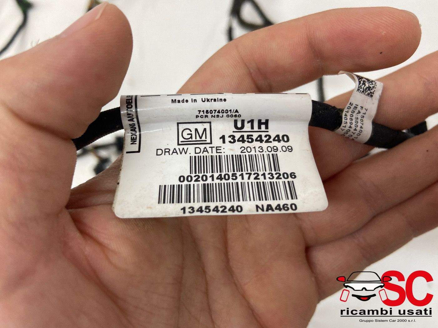 Impianto Cablaggio Porta Sinistra Opel Adam 13454240 Impianto Cablaggio Porta Sinistra Opel Adam 13454240