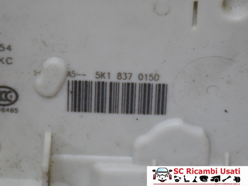 SERRATURA ANTERIORE SINISTRA VOLKSWAGEN Golf 7 Berlina 5K1837015D (12>)