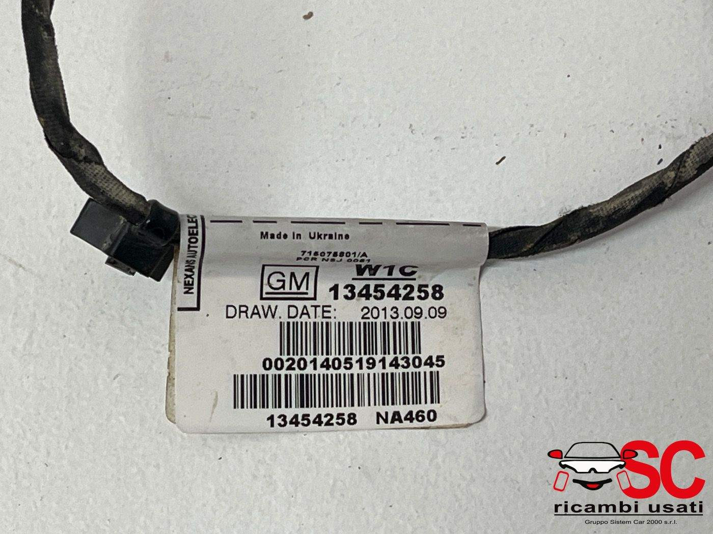 IMPIANTO ELETTRICO (CABLAGGIO) PORTA ANTERIORE DX OPEL Adam 1° Serie 13454258 (13>)
