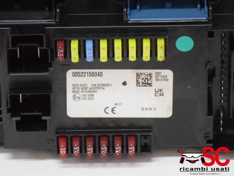 Body Computer Fiat 500x 1.3 Multijet 52215604 52221875 Body Computer Fiat 500x 1.3 Multijet 52215604 52221875