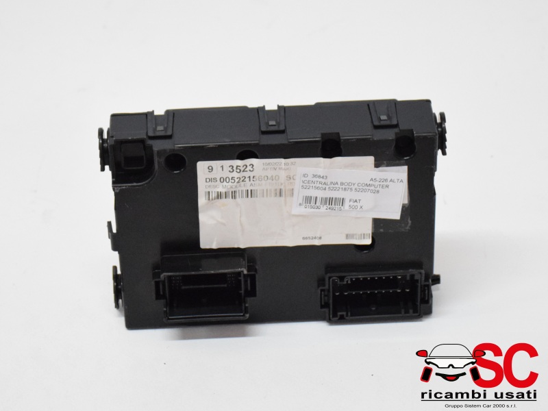 Body Computer Fiat 500x 1.3 Multijet 52215604 52221875 Body Computer Fiat 500x 1.3 Multijet 52215604 52221875