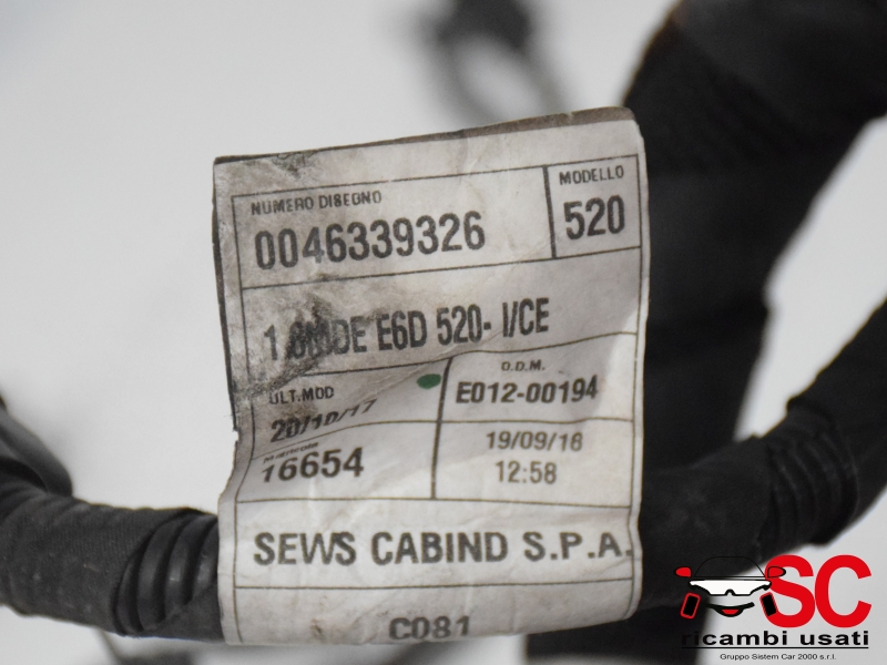 Cablaggio Impianto Motore Fiat 500x 1.6 Mjt 46339326 Cablaggio Impianto Motore Fiat 500x 1.6 Mjt 46339326